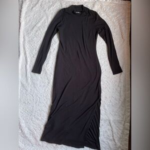 Black cozy maxi dress